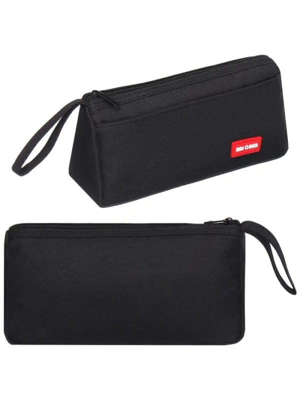 Пенал школьный на молнии Calligrata &laquo;Классика&raquo;, 2 отделения, чёрный