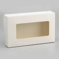 Контейнер на вынос, с окном, белый, 20×12×4 см