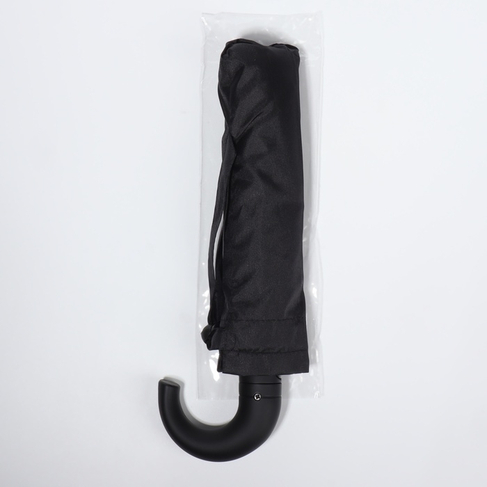 Зонт автоматический «Однотон», 3 сложения, 8 спиц, R = 48/55 см, D = 110 см, цвет чёрный Зонт автоматический «Однотон», 3 сложения, 8 спиц, R = 48/55 см, D = 110 см, цвет чёрный