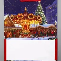 Пакет подарочный новогодний ламинированный, «Новогодний парк» , 26×12×32 см Пакет подарочный новогодний ламинированный, «Новогодний парк» , 26×12×32 см