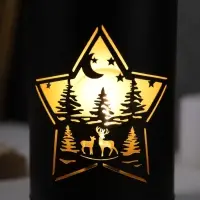 Светодиодная фигура &laquo;Звездная ночь&raquo;, 12.3&times;23 см, 1 LED, от батареек АААх3, свечение тёплое белое