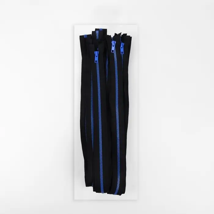 Молния «Трактор», №5, разъёмная, замок автомат, 80 см, чёрная, синяя Молния «Трактор», №5, разъёмная, замок автомат, 80 см, чёрная, синяя