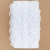 Кружево капроновое, 35 мм &times; 10&plusmn;1 м, белое
