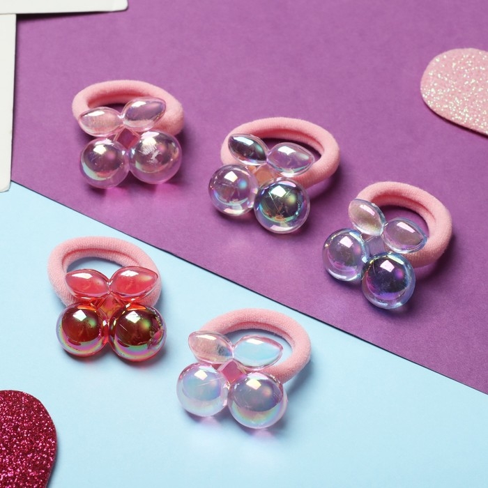 Резинка для волос  Резинка для волос "Малышка" (набор 10 шт) ягодки глянец