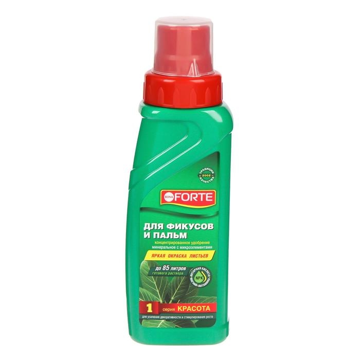 Удобрение для пальм и фикусов Bona Forte, флакон, 285 мл Удобрение для пальм и фикусов Bona Forte, флакон, 285 мл