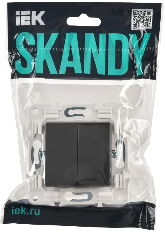 SKANDY Выключатель 2-клавишный 10А SK-V04T титан IEK