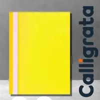 Папка-скоросшиватель Calligrata, А4, 120 мкм, жёлтая, прозрачный верх