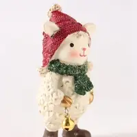 Фигурка новогодняя &laquo;Барашек в шапке&raquo;, 9.5 см, полистоун