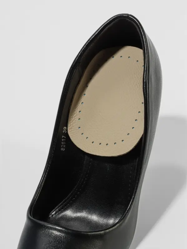 Подпяточники для обуви кожаные, 10&times;6.5 см, пара, бежевые