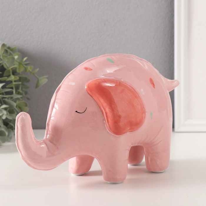 Копилка керамика Копилка керамика "Слонёнок-шарик в конфетти" 21,9х10,7х14,1 см