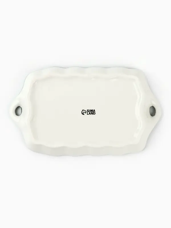 Блюдо новогоднее &laquo;Снежный олень&raquo;, 23&times;13&times;2.5 см, ручная работа