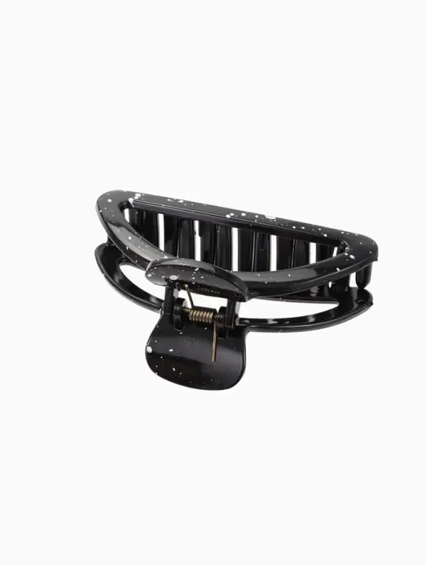 Крабик для волос &laquo;Пелагея&raquo;, дуга, 9 см, белый, чёрный