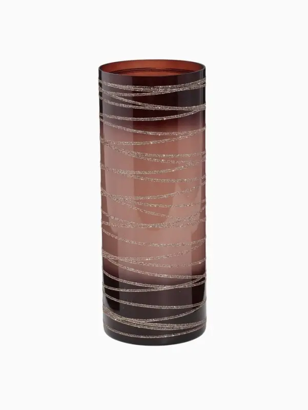 Ваза «Линии», h=30 см, d=12 см, стекло