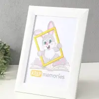 Фоторамка для фото 21х30 см (с ножкой) "Luxe Elegance" пластик, белый, (пластик экран)