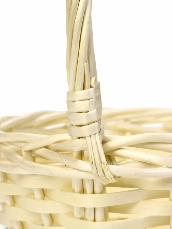 Набор корзин 3 шт ИВА 27x27x11 22x22x10 15x15x9 см ПЛЕТ ручка h=17/14/12 см  выбел