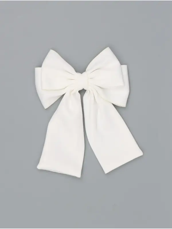 Бант для волос на заколке с лентами, белый, Коты аристократы Бант для волос на заколке с лентами, белый, Коты аристократы