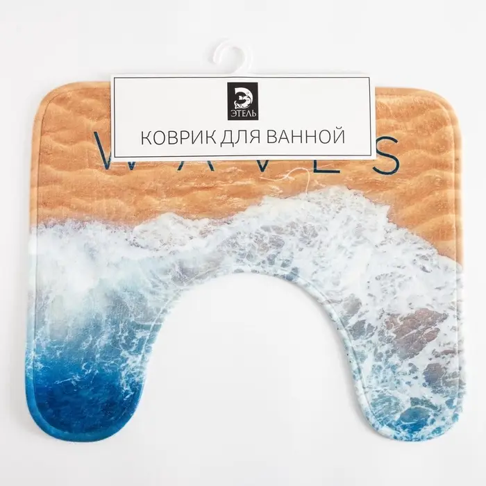 Коврик для ванной &laquo;Этель&raquo; Waves, 50&times;40 см, велюр
