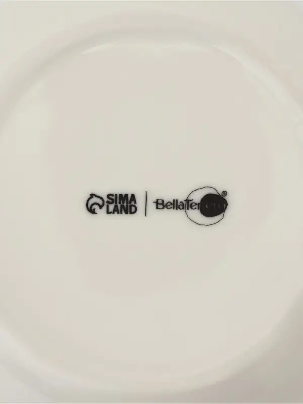 Супница BellaTenero, 400 мл, 20.5&times;11.5&times;6.5 см, с ручкой, на бамбуковой подставке, фарфор, белая