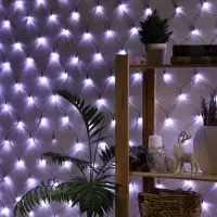Гирлянда &laquo;Сеть&raquo; 1.6&times;1.6 м, IP20, тёмная нить, 144 LED, 8 режимов, 220 В, свечение белое
