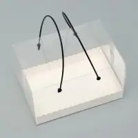 Коробка под рулет с ручками, белая 16.5&times;11&times;10 см Кондитерская упаковка
