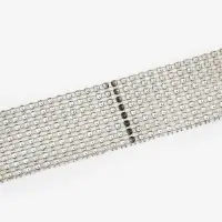 Лента с имитацией страз, 4 см, 9&plusmn;1 м, цвет золотой