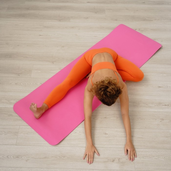 Коврик для йоги Sangh, 183×61×0,8 см, цвет розовый Коврик для йоги Sangh, 183×61×0,8 см, цвет розовый