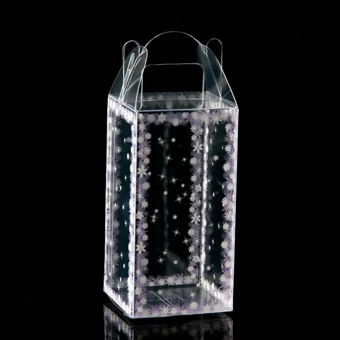 Коробка подарочная новогодняя складная ПВХ «Зимушка» 4×4×8 см Коробка подарочная новогодняя складная ПВХ «Зимушка» 4×4×8 см