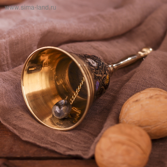 Колокольчик латунь  Колокольчик латунь "Цветочные узоры" 5,5х5,5х12,5 см