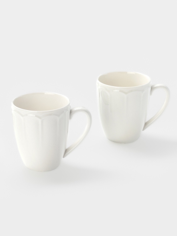 Набор кружек WY Renessans, 400 мл, набор 2 шт., фарфор, белый Набор кружек WY Renessans, 400 мл, набор 2 шт., фарфор, белый