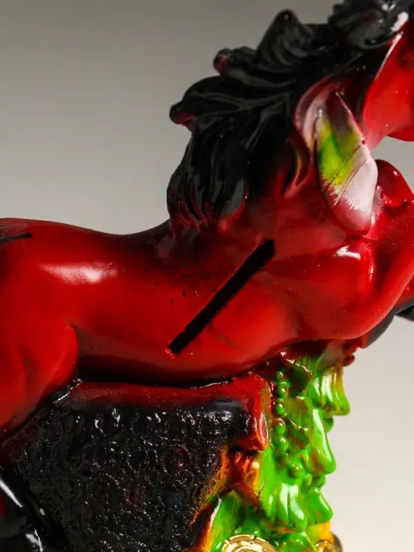 Копилка Копилка "Огненный конь с ёлкой" 13х13х6,5 см,