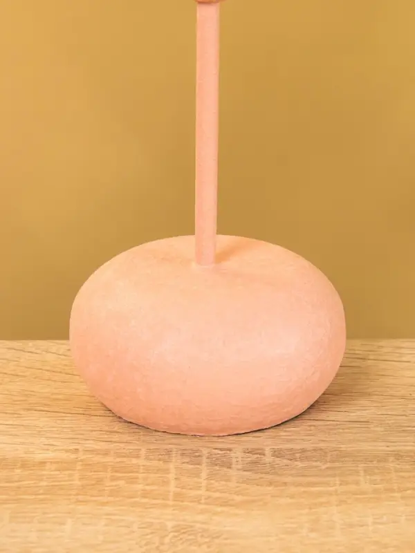 Подсвечник на 1 свечу текстурный  Подсвечник на 1 свечу текстурный "Пудровый розовый" 8х8х15,5 см