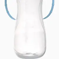 Бутылочка для кормления M&B, классическое горло, с ручками, от 3 мес., 250 мл., голубой МИКС