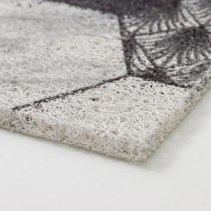 Коврик придверный Доляна &laquo;Мрамор&raquo;, вырезной, грязезащитный, 80&times;120 см, серый