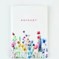 Обложка для паспорта "Нежные цветы", искусственная кожа
