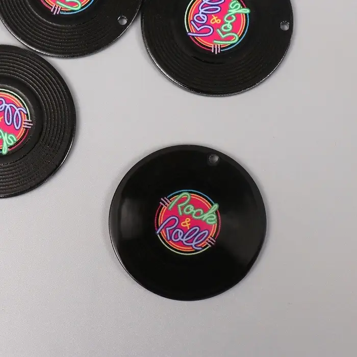 Декор для творчества акрил двусторонний Декор для творчества акрил двусторонний "Rock-n-Roll" 3,6х3,6х0,2 см