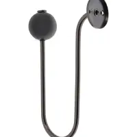 Крючок - держатель для штор CAPPIO KS056, черный никель, 2 шт.