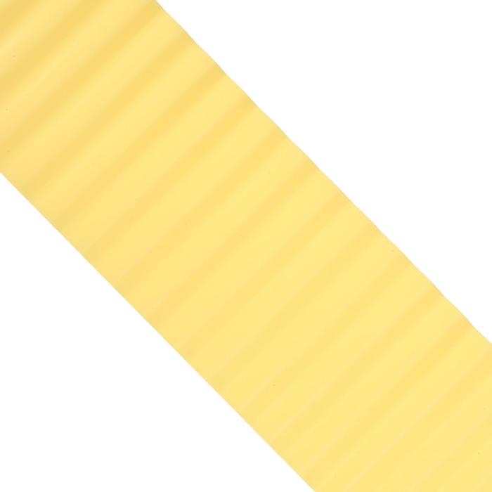 Лента бордюрная, 10 см × 9 м, толщина 0.6 мм, пластиковая, гофра, жёлтая, Greengo Лента бордюрная, 10 см × 9 м, толщина 0.6 мм, пластиковая, гофра, жёлтая, Greengo
