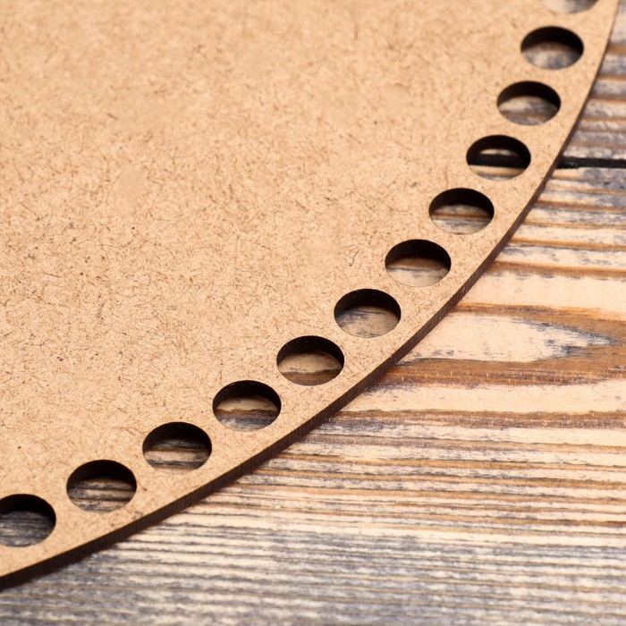 Заготовка для вязания Заготовка для вязания "Круг", донышко хдф коричневый гладкий, 30 см, d=9мм