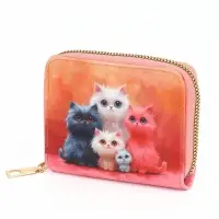 Кошелек дет 07-01-07 Коты, 10,8*2,5*8,5 см, на молнии, рыжий