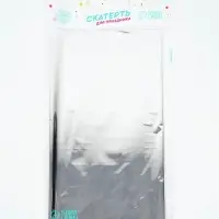 Скатерть "Серебро"фольга 137х183 см