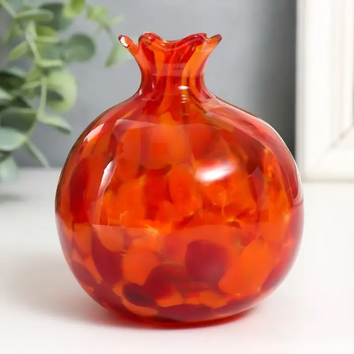 Ваза «Гранат», h=10 см, стекло, красная Ваза «Гранат», h=10 см, стекло, красная