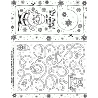 Наклейка на окно новогодняя из ПВХ пленки, с раскраской 30x38см арт.92063