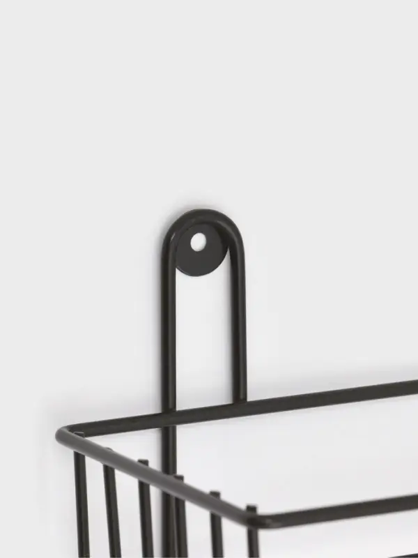 Полка для ванной прямоугольная, 2-х ярусная, 29*12,5*30 см, цвет черный Полка для ванной прямоугольная, 2-х ярусная, 29*12,5*30 см, цвет черный