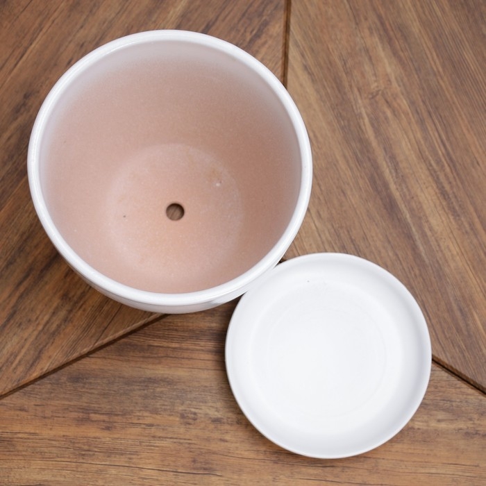 Горшок цветочный белый, 2,5 л Горшок цветочный белый, 2,5 л