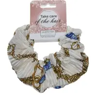 Резинка для волос QF &laquo;Орбита&raquo;, жатка звенья, 12 см, белая