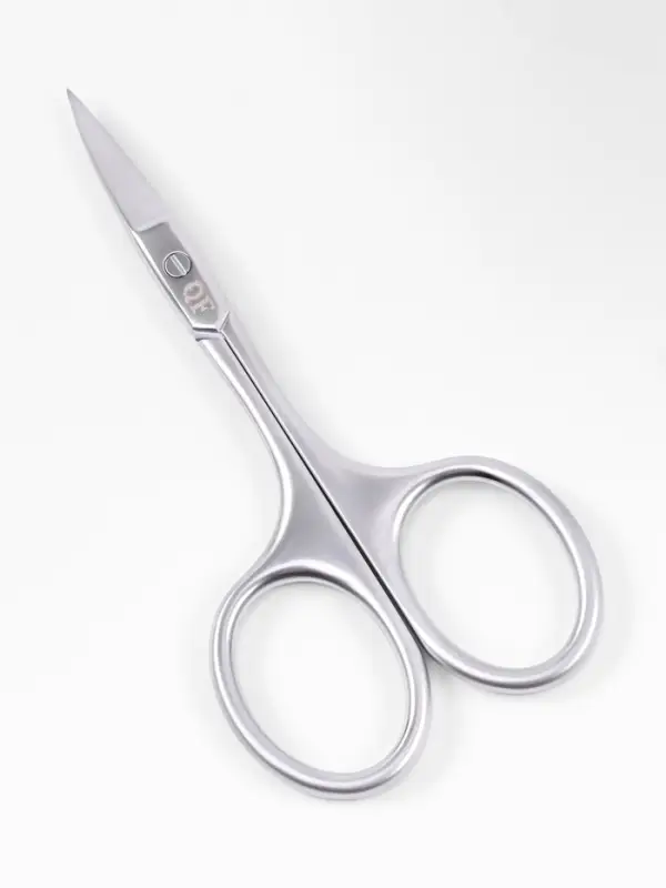 Ножницы маникюрные &laquo;Премиум сатин&raquo;, загнутые, узкие, 9.5 см, на блистере