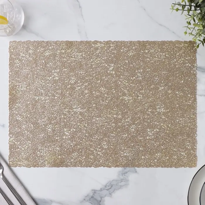 Салфетки сервировочные на стол Доляна &laquo;Соломка&raquo;, 30&times;45 см, 4 шт., золотые