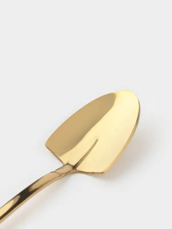 Ложка десертная из нержавеющей стали Magistro &laquo;Лопата&raquo;, длина 12 см, цвет золотой