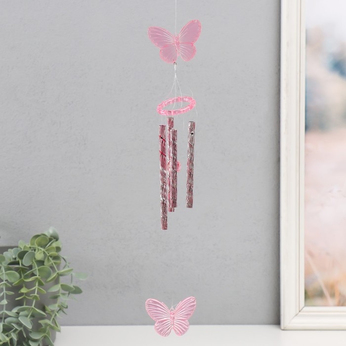 Музыка ветра пластик Музыка ветра пластик "Бабочка" 4 трубки 40 см