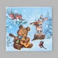Салфетки бумажные однослойные &laquo;Советский Новый год&raquo;, 24&times;24 см, набор 50 шт.